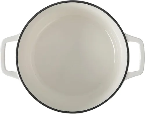 Miniatura 7 de EDGING CASTING Olla holandesa de hierro fundido esmaltado con tapa, horno holandés para hornear pan de masa madre, olla redonda, mango Dule de 7.5