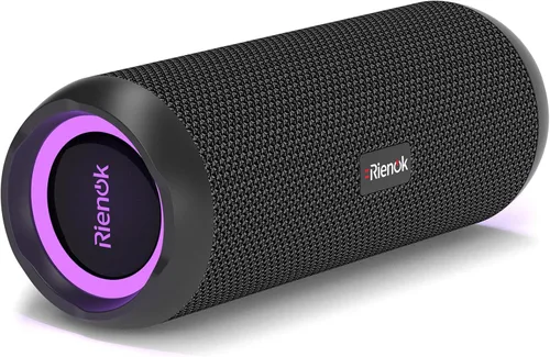 Miniatura 10 de RIENOK - Bocina Bluetooth 5.3 portátil de 30W, emparejamiento dual, sonido estéreo inalámbrico HD, impermeable IPX7, bocina inalámbrica deportiva