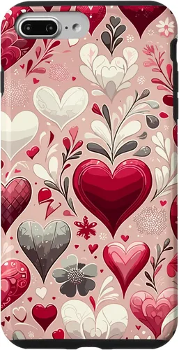 Miniatura 11 de Funda romántica para iPhone 11 Pro Max con corazones encantadores para el día de San Valentín