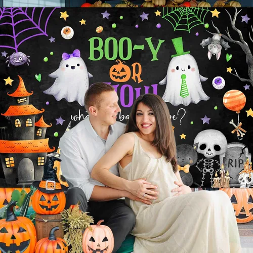 Miniatura 3 de Avezano Decoración de fiesta de revelación de género para Halloween, decoración de fiesta de revelación de género o Ghoul Will Baby Boo Be