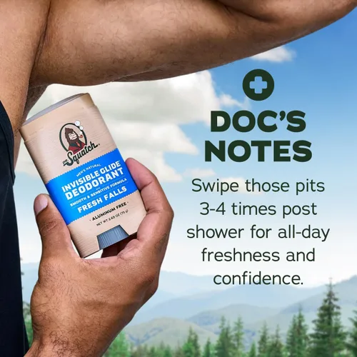 Miniatura 7 de Dr. Squatch Invisible Glide Natural Desodorante para hombre, deslizamiento suave, sin manchas, desodorante sin aluminio para hombres, seguro