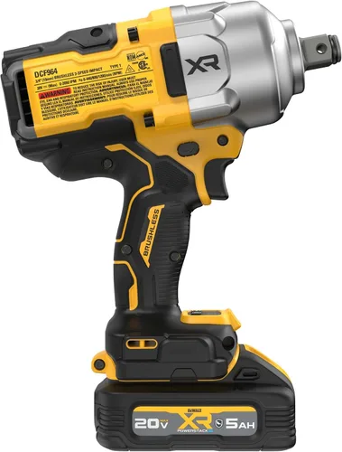 Miniatura 6 de DEWALT Kit de llave de impacto inalámbrica 20V MAX XR de 3/4 pulgadas con batería POWERSTACK y cargador (DCF964GH1)