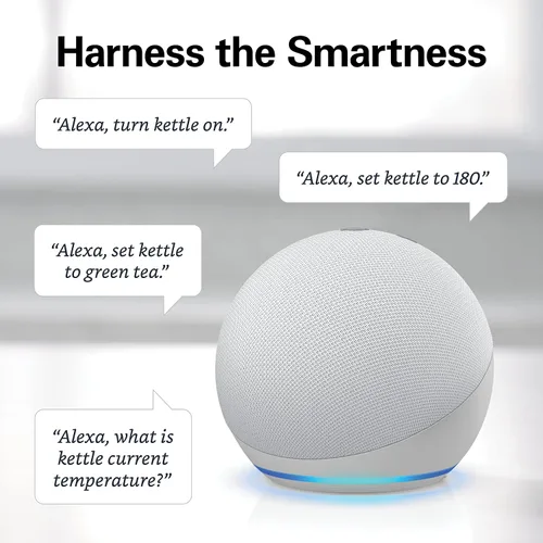 Miniatura 2 de Hamilton Beach Tetera eléctrica inteligente y caldera de agua, funciona con Alexa, 1.7 litros, ebullición rápida 1500 vatios, inalámbrica, mantiene