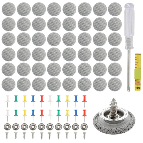 60 piezas Botón de reparación para el techo del coche, remaches para reparación del techo, remaches de presión para el techo del coche, retenedor