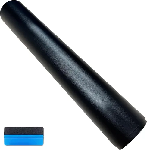 Miniatura 28 de LZLRUN Rollo de Vinilo Negro de Fibra de Carbono Mate Forjado con Liberación de Aire, Lámina Adhesiva, Película para Calcomanía DIY de Automóvil