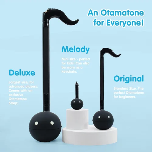 Miniatura 7 de Otamatone Negro Japonés Instrumento Musical Electrónico Portátil Sintetizador de Música Conjunto Coleccionista Regular + Deluxe