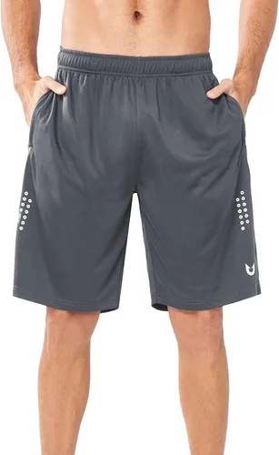 Miniatura 5 de NORTHYARD Pantalones cortos de baloncesto atléticos de 10 pulgadas para hombre, de secado rápido, pantalones cortos de entrenamiento de malla ligera