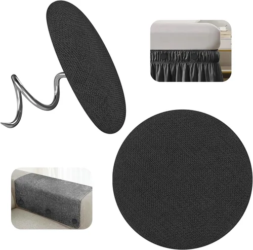Alfileres de tapicería para fundas de techo, alfileres o soportes para falda de cama, pasadores para sujetar la falda de cama en su lugar para Negro