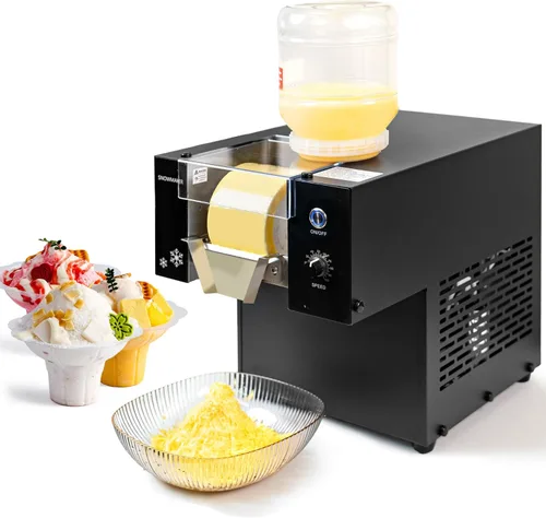 VNN Slushie Machine - Máquina de hielo afeitado comercial de 400 libras/24 horas, máquina de hielo de copo de nieve, hielo instantáneo de copos de
