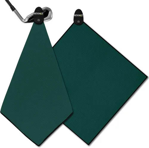 Miniatura 14 de STICKIT Toalla de golf magnética – Ultra absorbente con tejido de gofre de microfibra – Toalla de golf con imán para bolsas, palos y carritos