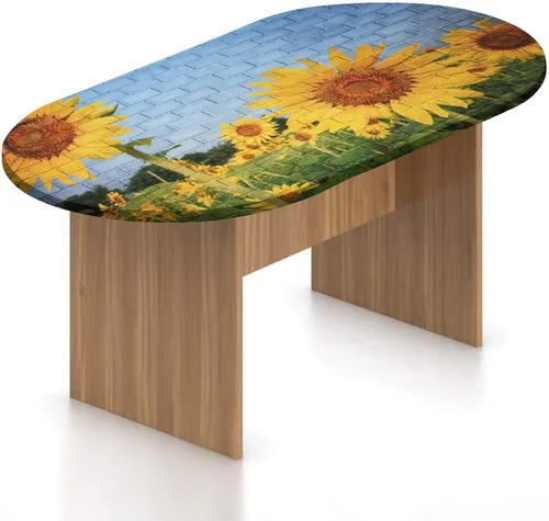 Miniatura 12 de Mantel ajustable ovalado de poliéster elástico para niños, planetas dibujados a mano, asteroides, constelaciones, monocromo, universo, estampado