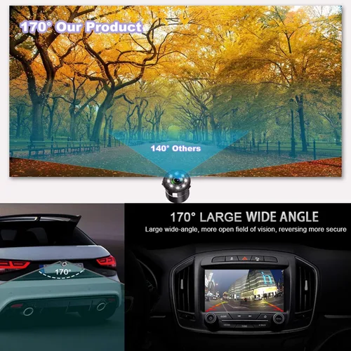 Miniatura 3 de Cámara de respaldo, cámara de visión trasera integrada JPP impermeable, cámara LED de visión nocturna, cámara inversa para camión, automóvil