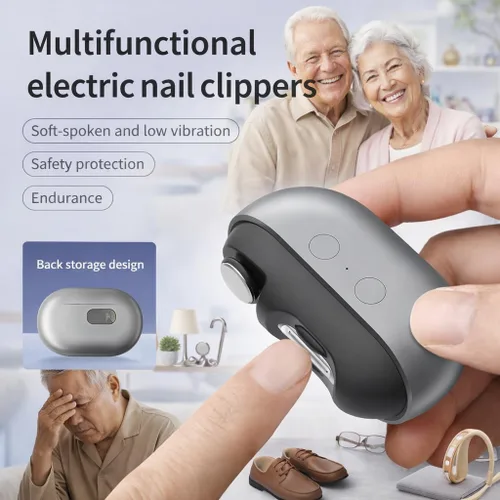 Miniatura 5 de Cortaúñas eléctrico 3 en 1, cortaúñas automático 2026 para uñas gruesas de los pies, cortaúñas inteligentes de 3 velocidades con luz LED