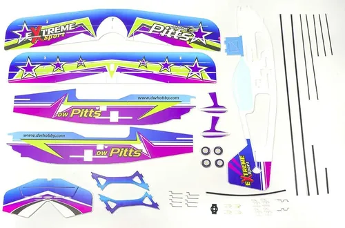 Miniatura 6 de Kit de Avión RC Mini Viloga PP Avión de Espuma, Kit de Modelo Biplano Acrobático 3D Pitts de 450mm de Envergadura para Construir para Adultos, Avión
