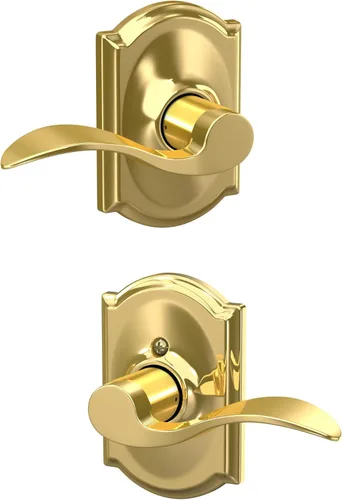 Miniatura 132 de SCHLAGE - Manija de puerta Accent con cerradura de paso libre para pasillo y armario en bronce antiguo - F10 ACC 716 Bronce Envejecido
