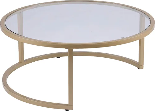 Miniatura 4 de SEI Furniture Evelyn Glam - Mesa auxiliar anidable (2 unidades), color dorado