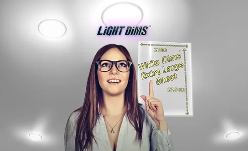 Miniatura 8 de LightDims White Dims - Hojas de atenuación/ablandamiento para luces LED duras, tamaño extra grande (2 hojas), embalaje al por menor de color cálido