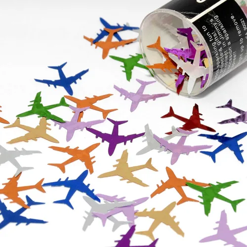 Miniatura 4 de Confeti Avión Oro y Plata - Paquete al por menor #9400 QS0