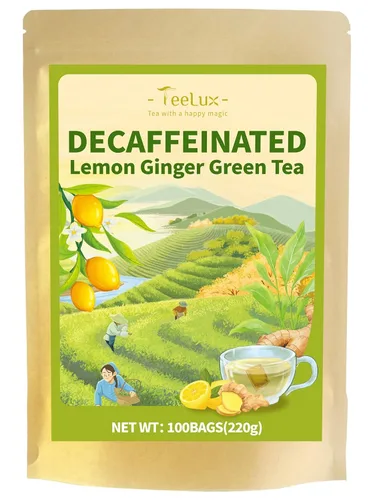 Miniatura 38 de TeeLux Bolsas de té verde menta, té verde con menta, menta verde y citronela, con cafeína, 100% real y natural, 100