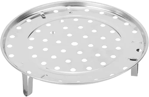 Miniatura 10 de Estante de vapor de 10 pulgadas, estante de acero inoxidable para conservas, bandeja de cocción al vapor, cesta de vapor, estante de vapor para olla