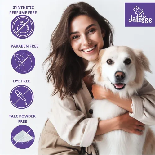 Miniatura 4 de Champú seco en polvo para perros, sin agua, sin enjuague, control de olores para perros malolientes, champú desodorizante natural sin talco, aroma a