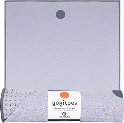 Miniatura 5 de Manduka Yogitoes Toalla para Esterilla de Yoga Caliente - 71" Agarre Activado por Humedad Protuberancias de Silicona Patentadas Altamente