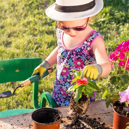 Miniatura 9 de COOLJOB 2 pares de guantes de jardinería impermeables para niños de 2 a 4 años, revestimiento de goma antideslizante de doble capa, guantes