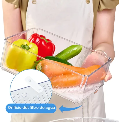 Miniatura 5 de JollyPack - Paquete de 14 organizadores para refrigerador, contenedores organizadores con tapas para refrigerador, contenedores de almacenamiento