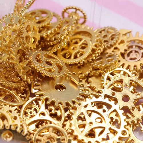Miniatura 3 de Aokbean 150 piezas de metal, bronce, vintage, variadas, para hacer joyería. Gargantillas, relojes, ruedas mixto