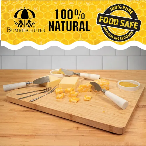 Miniatura 5 de Bumblechutes Bee'Nooba - Cera de abejas de aceite para madera, capa superior de mantequilla de madera natural, sellado hidratante para proteger