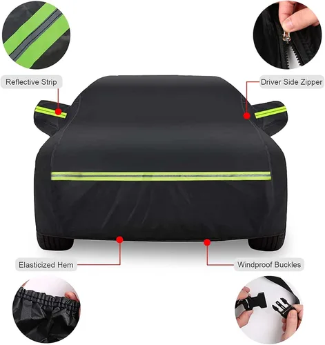 Miniatura 4 de Funda impermeable para coche Replace para Ford Mustang 1964-1978, 6 capas para todo tipo de clima, funda personalizada Mustang para todo el coche