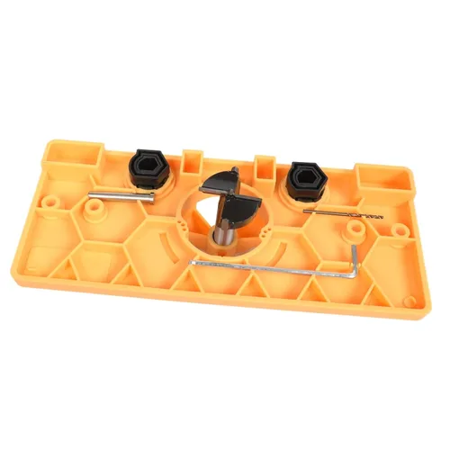 Miniatura 2 de Broca de perforación oculta de bisagra de 1.378 in, juego de brocas de guía, plantilla de orificio de perforación de puerta y broca para instalación