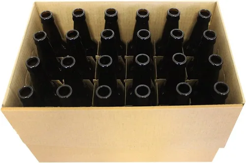 Miniatura 2 de Botellas de cuello largo ámbar con tapa de corona de 12 onzas, caja de 24