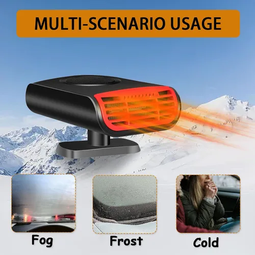 Miniatura 4 de Calentador y descongelador de 12 V - Calentador de coche portátil de 150 W que se conecta al encendedor de cigarrillos, doble función