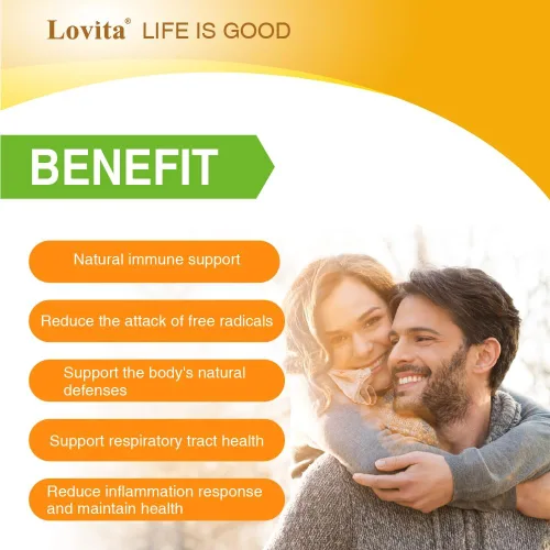 Miniatura 3 de LOVITA Cápsula de propóleo Alta potencia Concentración 5:1 Extracto de propóleo natural 30 cápsulas vegetarianas (suministro de 1 mes)