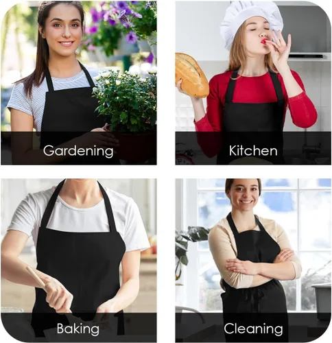 Miniatura 5 de Avalon Kitchen Aprons for Men - 100% Polyester Chef Apron Women with Extra Long Ties - Cooking Aprons for Women & Mens Apron