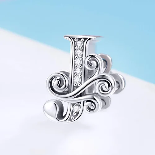 Miniatura 4 de Plata de ley 925 maciza con piedras cúbicas, opciones de regalo completas AZ alfabeto encantador, letras abalorios para pulseras europeas Pandora