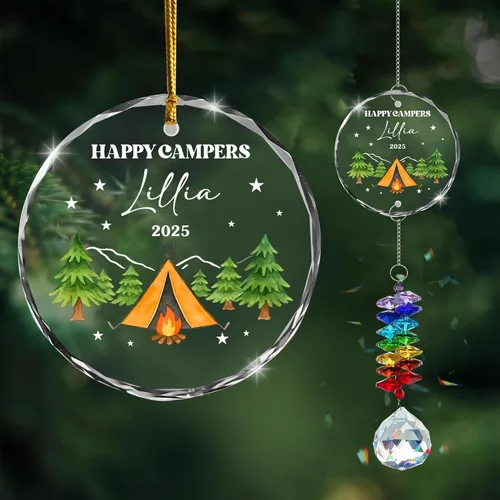 Miniatura 31 de Adorno de cristal con foto personalizada 2026 – Adorno de Navidad familiar personalizado, nombre personalizado, foto, fecha, recuerdo del día