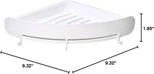 Miniatura 10 de Cabilock Cesta de ducha para baño, estante de almacenamiento con ventosa, estante montado en la pared, perfecto para cocina, inodoro y baño