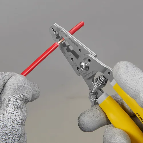 Miniatura 7 de KATA Pelacables de 7 pulgadas, cortador de alambre, herramienta de pelado/corte para alambre trenzado de 6-12 AWG y corte de 8-32 tornillos