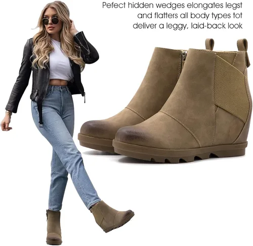 Miniatura 6 de Athlefit Botas de cuña cómodas para mujer