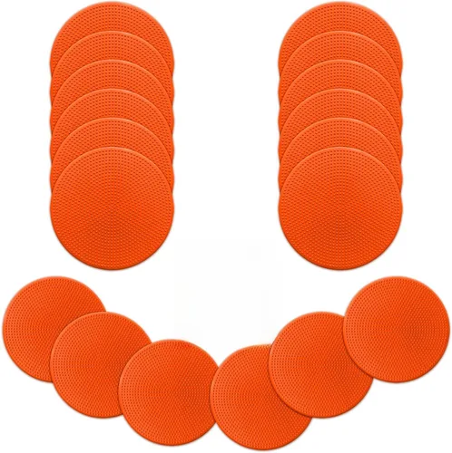 Miniatura 7 de 12/24 marcadores de punto de polietileno de 9 pulgadas, de goma antideslizante, marcadores de entrenamiento de agilidad, puntos de piso, conos