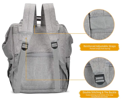 Miniatura 6 de LoveLi-Bi Mochila para pañales bolsas de pañales grandes para bebés, niñas, niños, gemelos, mamá, papá, con cambiador, impermeable, mochilas, cosas
