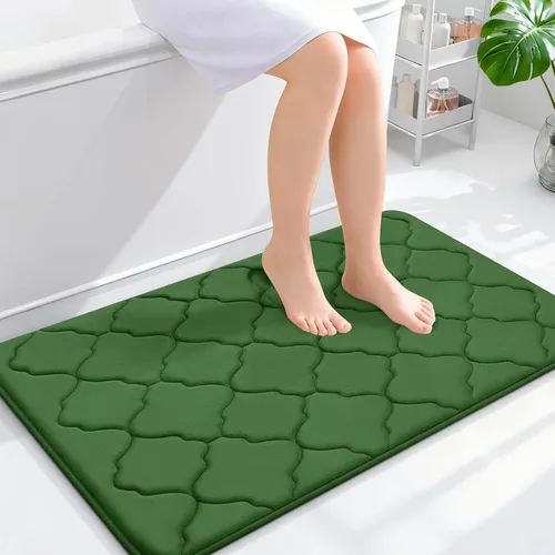 Miniatura 193 de OLANLY Alfombra de Baño de Espuma Viscoelástica de 24 x 16 pulgadas, Ultra Suave y Absorbente, Alfombras de Baño Antideslizantes, Cómodas, Lavables
