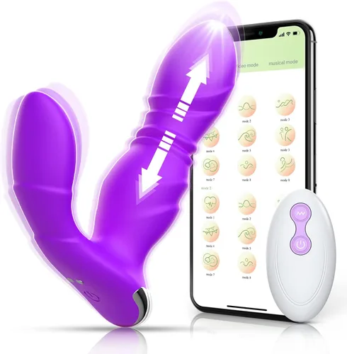 Miniatura 8 de Juguetes sexuales para adultos para el placer de las mujeres, consolador vibrador portátil con aplicación y control remoto vibradores con 9 potentes