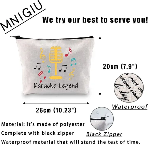 Miniatura 2 de CYTING Regalo divertido para amantes del karaoke, regalo de noche de karaoke, bolsa de cosméticos de leyenda de karaoke, regalo para fanáticos