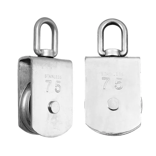 Miniatura 10 de Rocaris Paquete de 6 Poleas Simples de Elevación M25 con Carga de 330 Libras, Acero Inoxidable 304 de Servicio Pesado Bloque de Polea de Cuerda