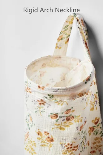 Miniatura 8 de Insular Funda de lactancia de muselina para lactancia materna, fundas de lactancia transpirables con cuello de arco para mamá, delantal de lactancia