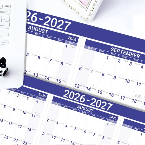 Miniatura 4 de Calendario anual de pared 2026-2027, calendario 2026-2027, julio 2026 - junio 2027, calendario de pared grande 26-27, calendario de 12 meses