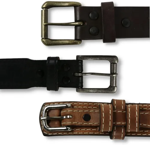 Miniatura 7 de Cinturón de cuero genuino de grano completo de 1-12 pulgadas para hombre con hebilla de rodillo fabricado en Estados Unidos Estilo-123 RG BULLCO